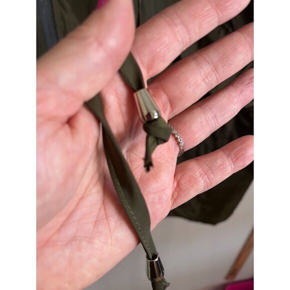 IN Voland Jacket Military 26W Green Neutral Minimalist Raincoat Preppy Army 80s - Picture 3 of 12